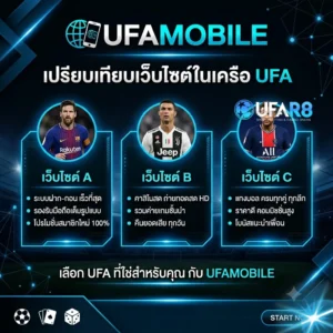 UFAMOBILE เปรียบเทียบเว็บไซต์ในเครือ UFA